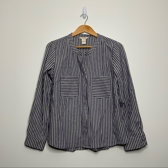 SUNDANCE Contrast Striped Button Down. Size Small. - Picture 1 of 4